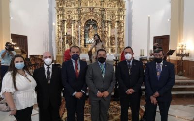 Asistencia corporativa a la reposición al Culto del Stmo. Cristo de la Humildad y Paciencia de Jerez de la Frontera.